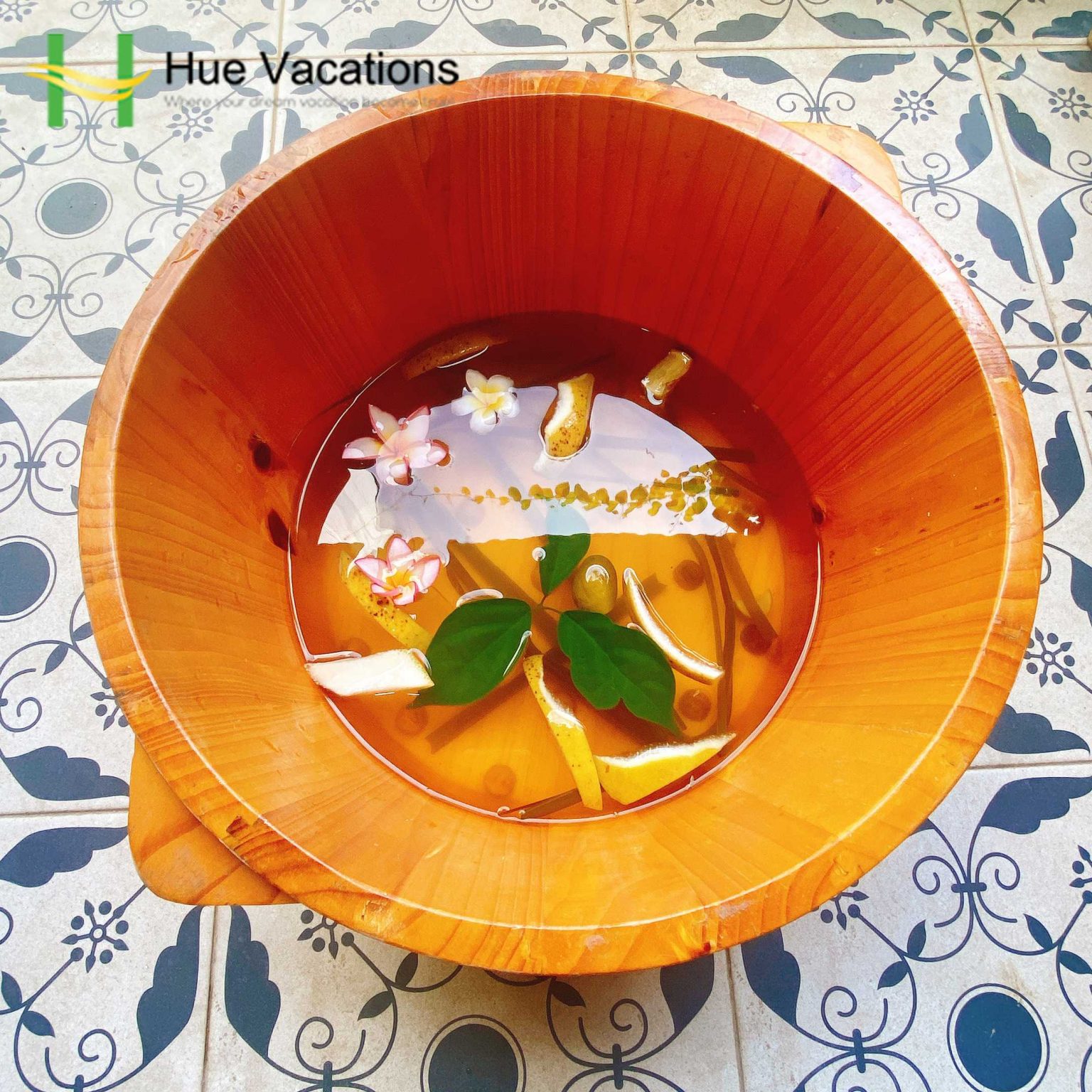 The benefits of herbal foot bath Hue city Tour